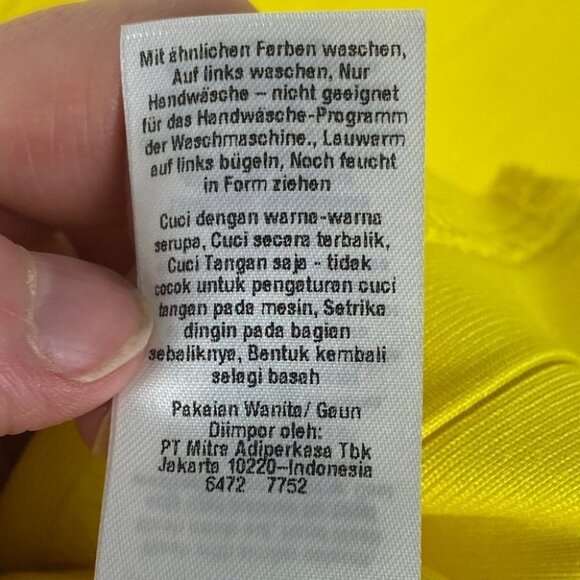 NWT Miss Selfridge Yellow Mini Dress Asymmetric Hem Size 0 New With‎ Tags Boho - Picture 11 of 13